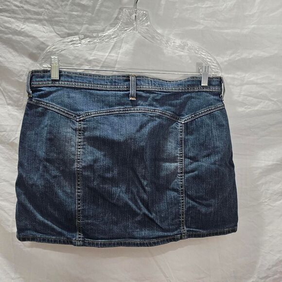 Vintage y2k 90s gap blue denim mini skirt - Picture 2 of 3